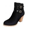 Small size petite feet classic black boots with buckle shoes block heels for women in Australia Trudymaree